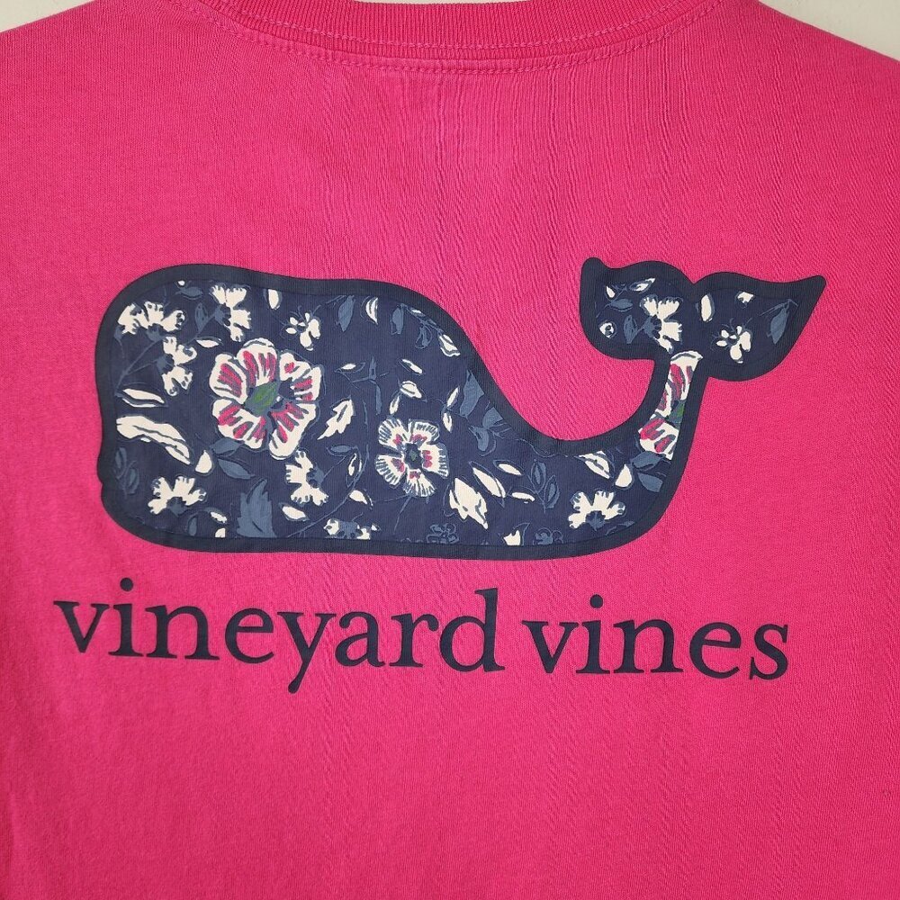Vineyard Vines sz L / 16 girls pink t-shirt whale logo cotton - Picture 4 of 7